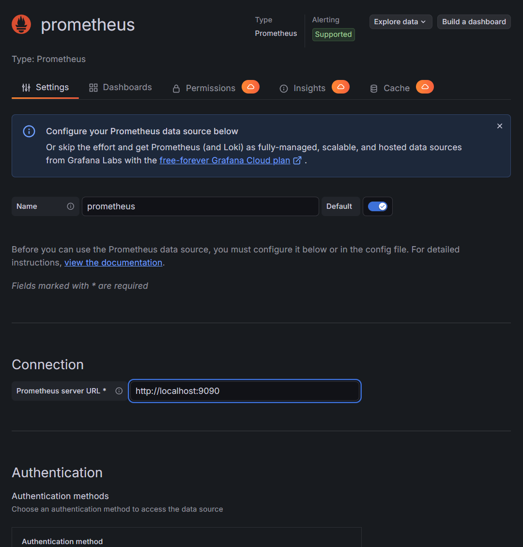 Prometheus server URL